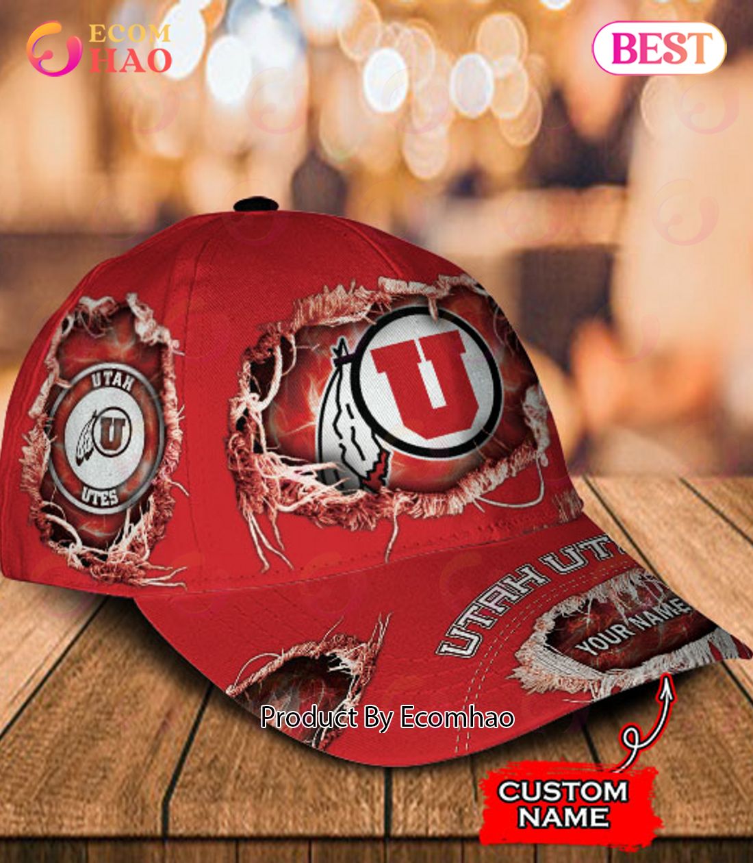 NCAA Utah Utes Cap Custom Name