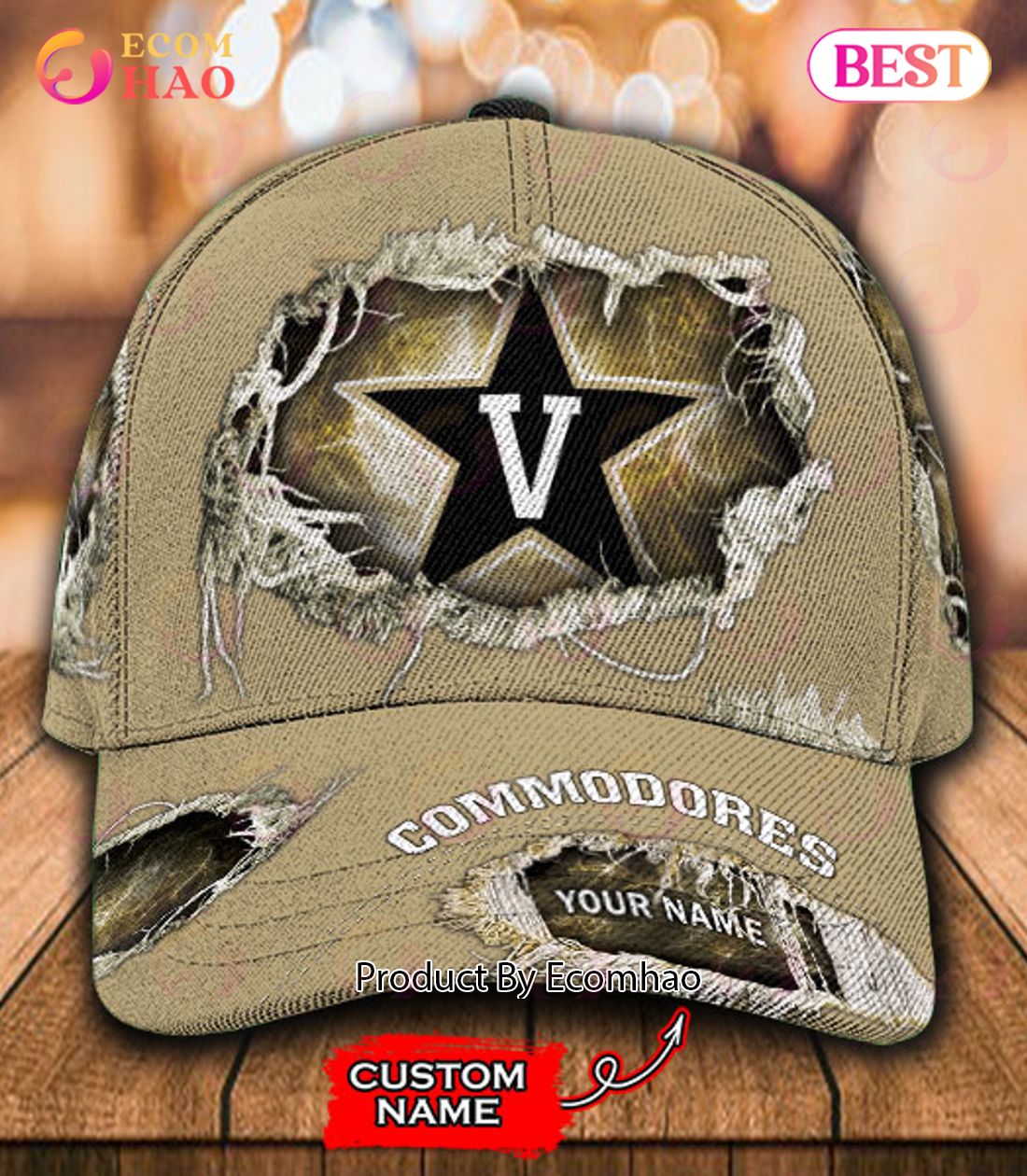 NCAA Vanderbilt Commodores Cap Custom Name