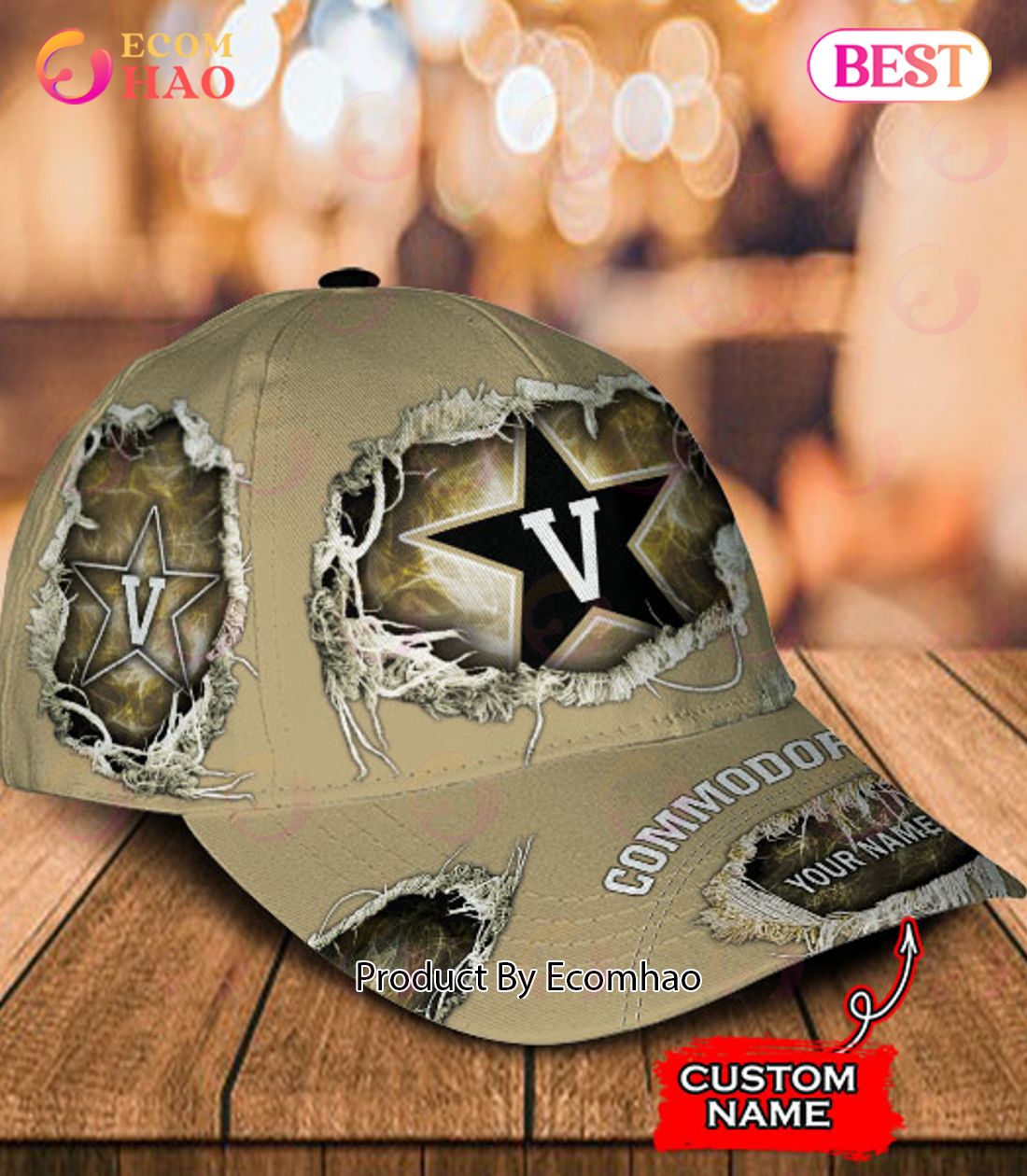 NCAA Vanderbilt Commodores Cap Custom Name