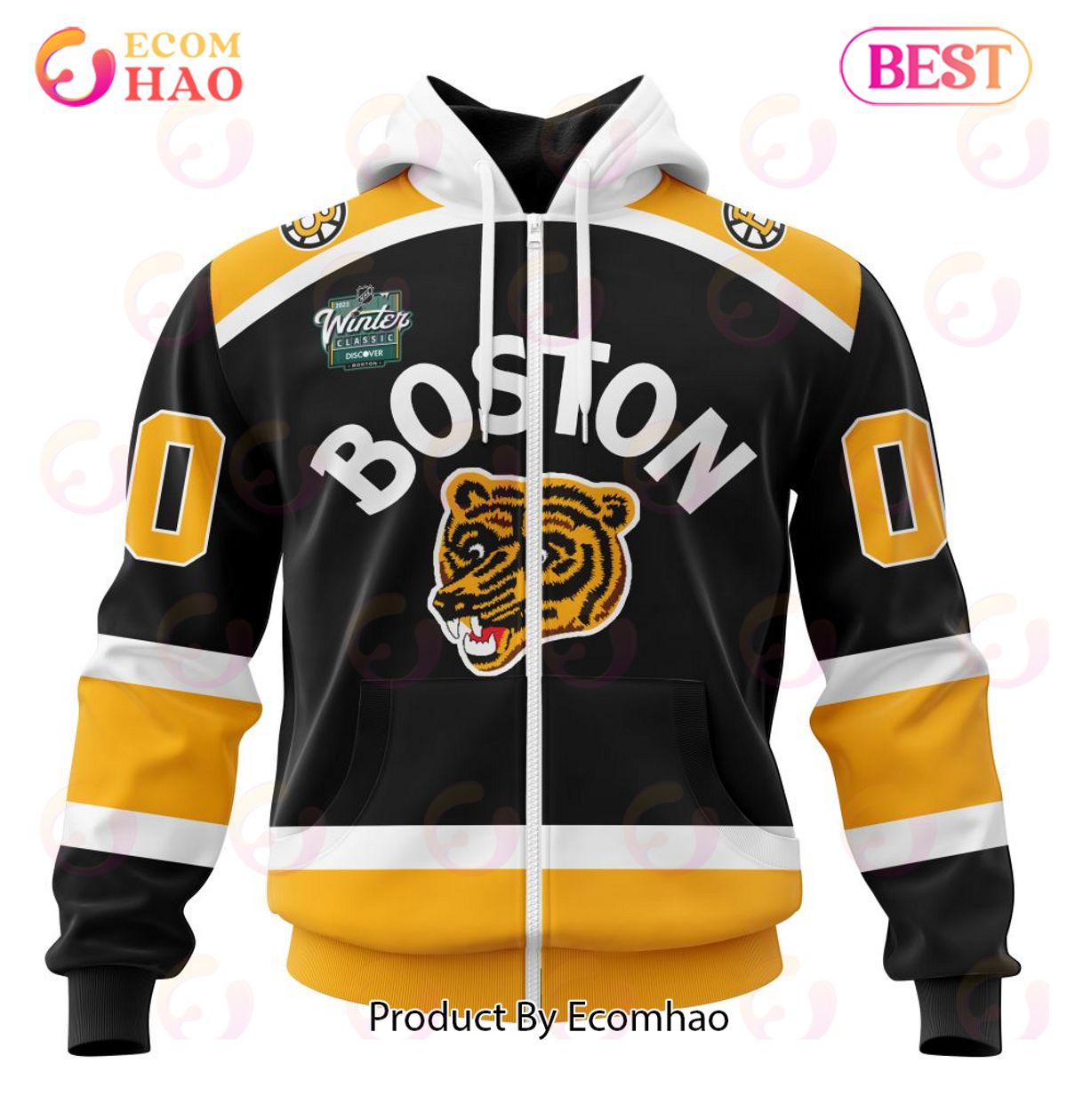 NHL Boston Bruins Winter Classic 2023 Concept 3D Hoodie