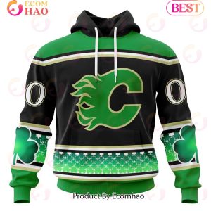 NHL Calgary Flames Specialized Unisex Kits Hockey Celebrate St Patrick’s Day 3D Hoodie
