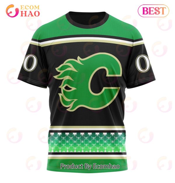 NHL Calgary Flames Specialized Unisex Kits Hockey Celebrate St Patrick’s Day 3D Hoodie