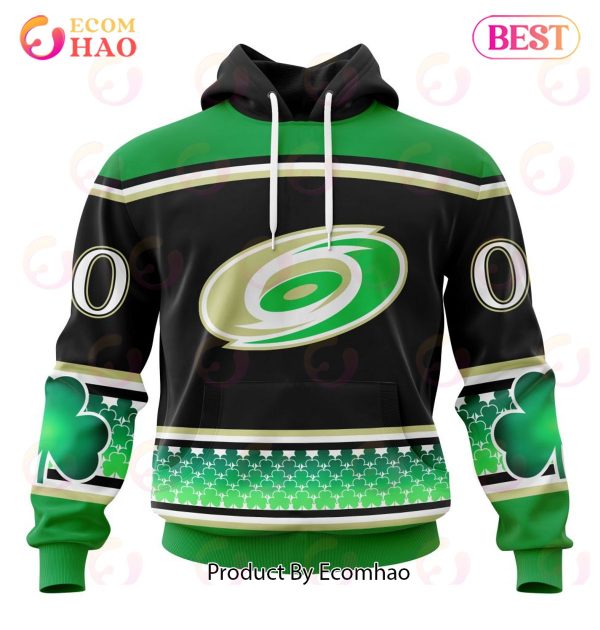 NHL Carolina Hurricanes Specialized Unisex Kits Hockey Celebrate St Patrick’s Day 3D Hoodie