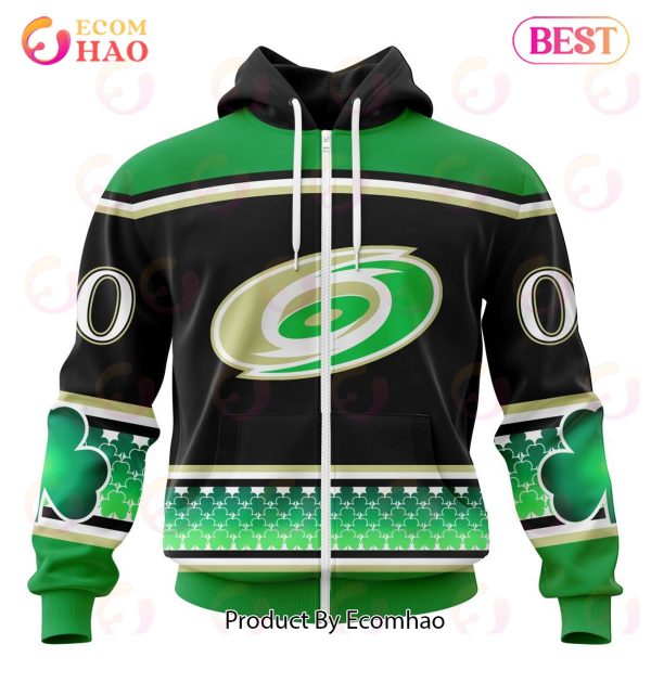 NHL Carolina Hurricanes Specialized Unisex Kits Hockey Celebrate St Patrick’s Day 3D Hoodie