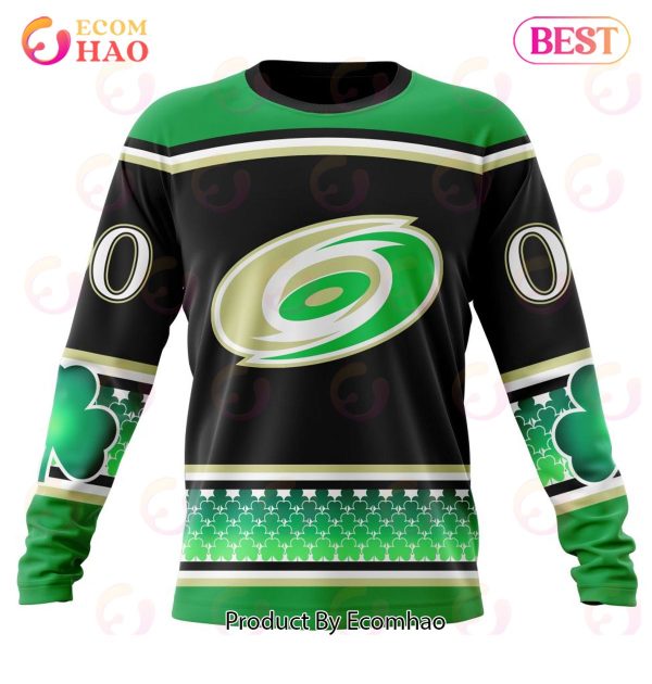NHL Carolina Hurricanes Specialized Unisex Kits Hockey Celebrate St Patrick’s Day 3D Hoodie