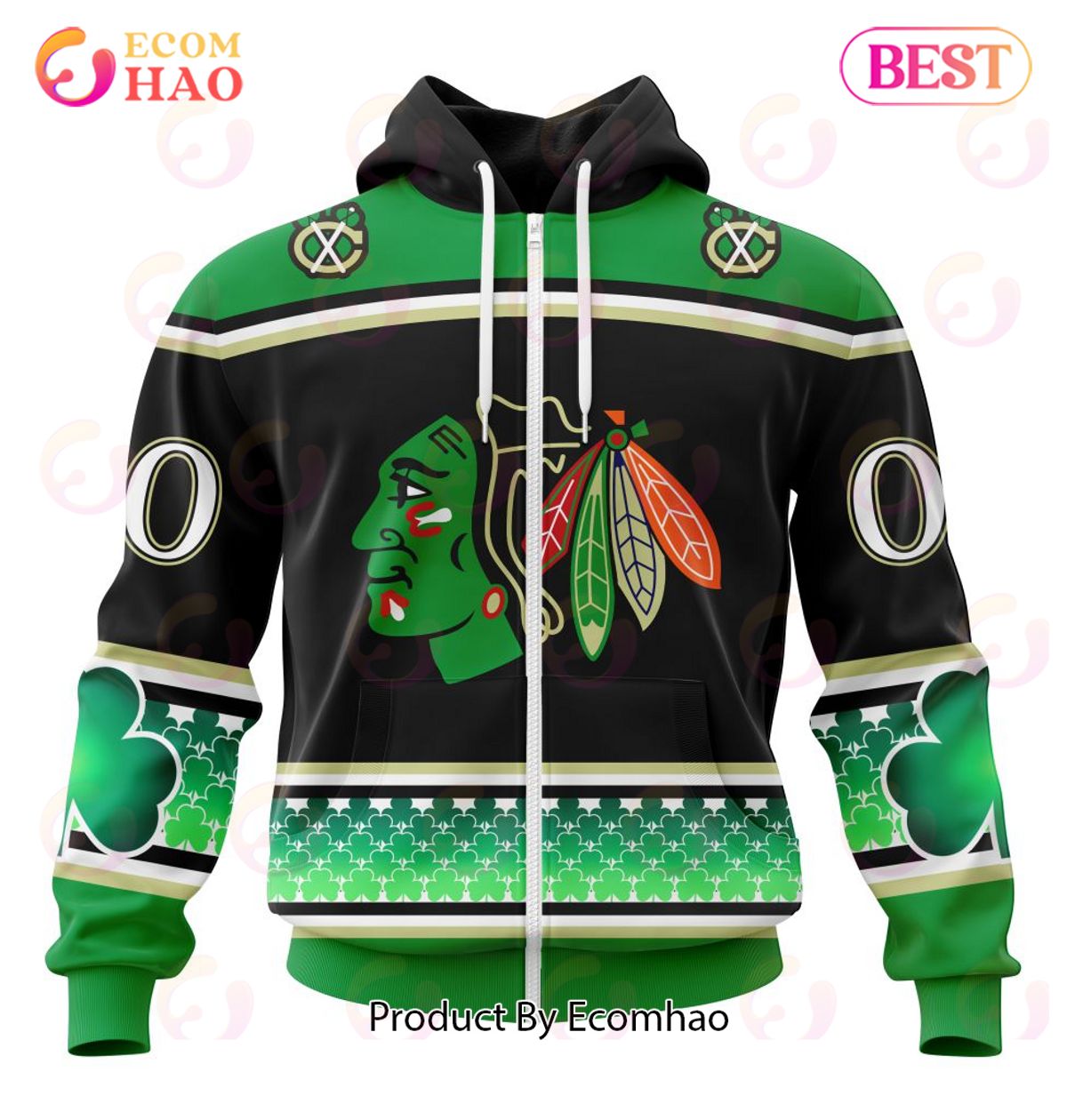 NHL Columbus Blue Jackets Specialized Unisex Kits Hockey Celebrate St Patrick’s Day 3D Hoodie