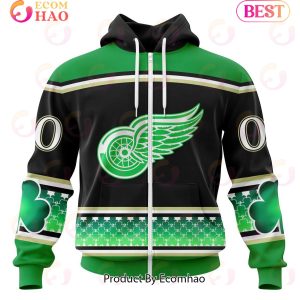 NHL Detroit Red Wings Specialized Unisex Kits Hockey Celebrate St Patrick’s Day 3D Hoodie