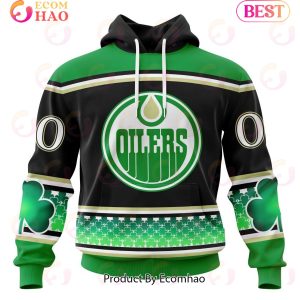 NHL Edmonton Oilers Specialized Unisex Kits Hockey Celebrate St Patrick’s Day 3D Hoodie