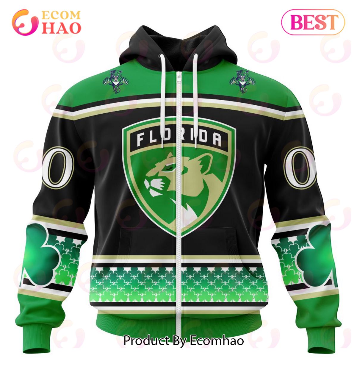 NHL Florida Panthers Specialized Hockey Celebrate St Patrick’s Day 3D Hoodie