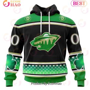 NHL Minnesota Wild Specialized Hockey Celebrate St Patrick’s Day 3D Hoodie