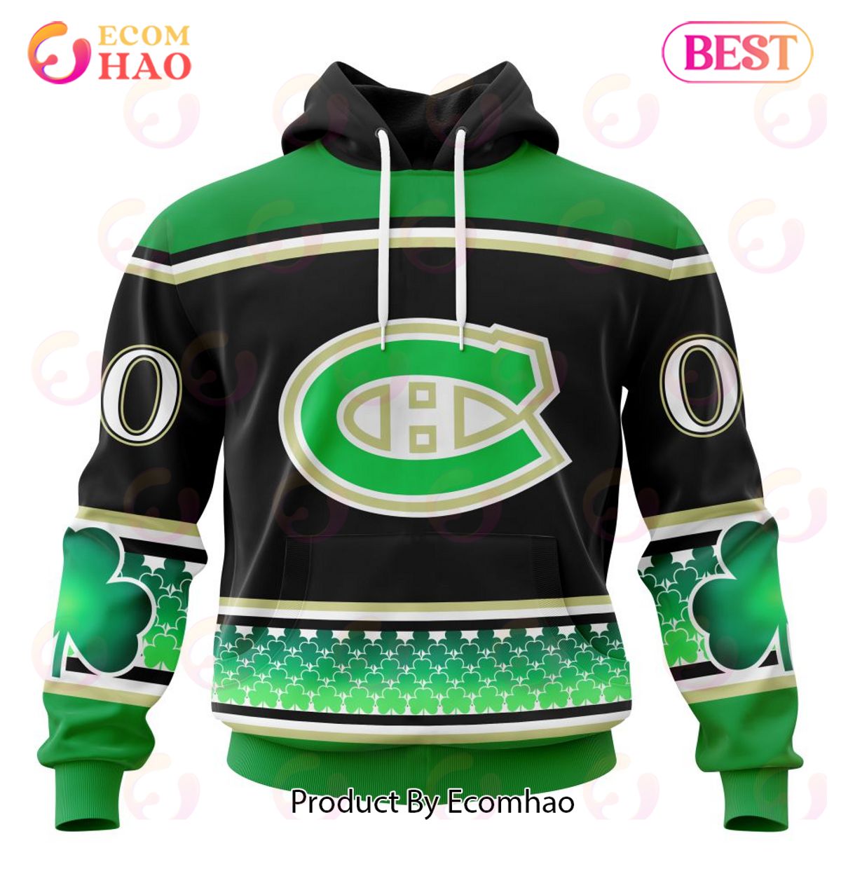 NHL Montreal Canadiens Specialized Hockey Celebrate St Patrick’s Day 3D Hoodie