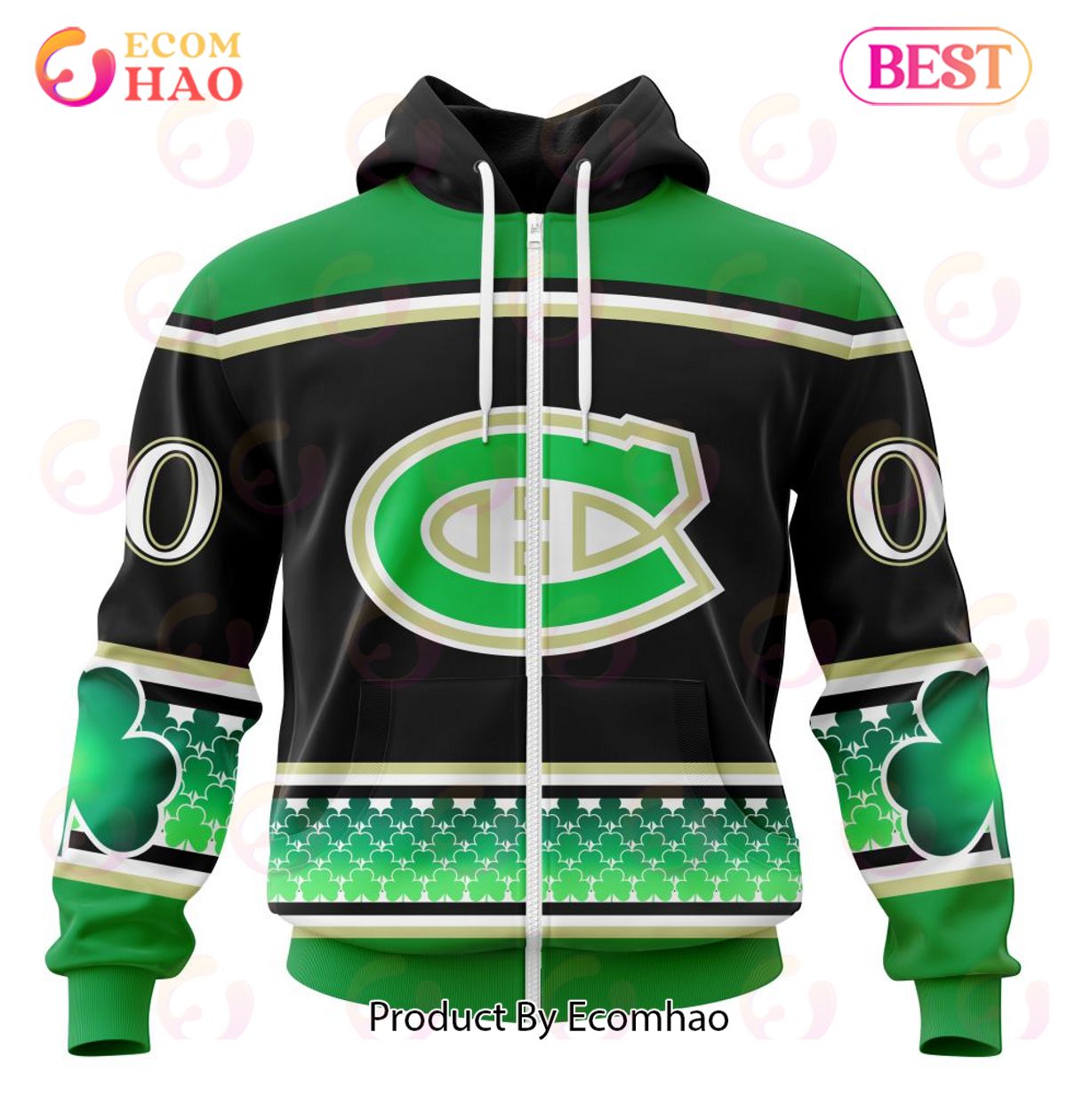 NHL Montreal Canadiens Specialized Hockey Celebrate St Patrick’s Day 3D Hoodie