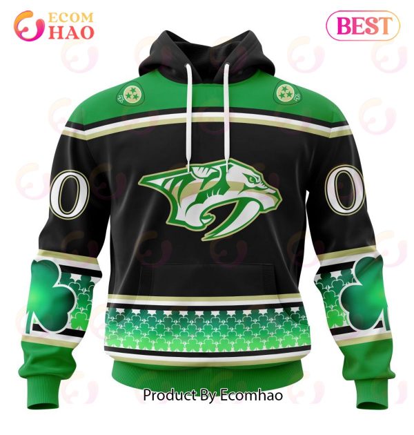 NHL Nashville Predators Specialized Hockey Celebrate St Patrick’s Day 3D Hoodie