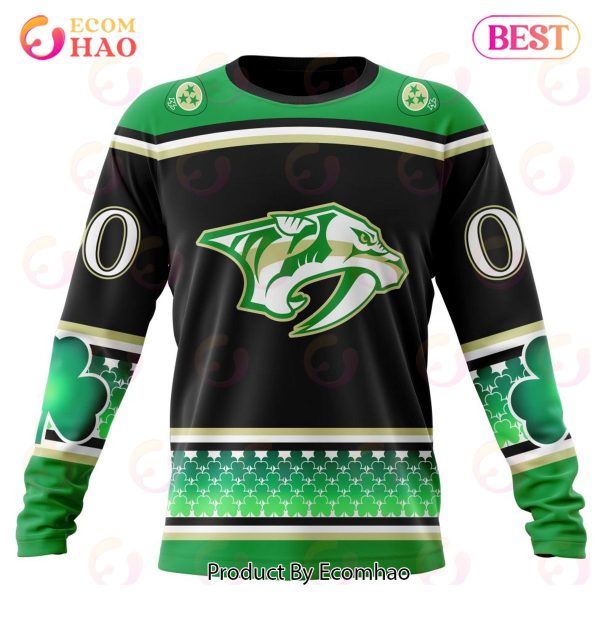 NHL Nashville Predators Specialized Hockey Celebrate St Patrick’s Day 3D Hoodie