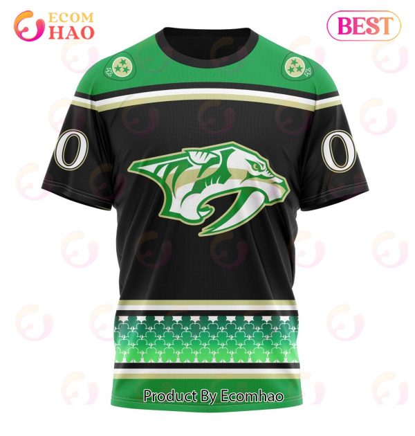NHL Nashville Predators Specialized Hockey Celebrate St Patrick’s Day 3D Hoodie