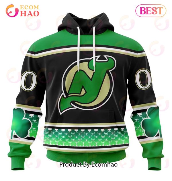 NHL New Jersey Devils Specialized Hockey Celebrate St Patrick’s Day 3D Hoodie