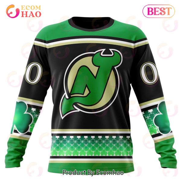NHL New Jersey Devils Specialized Hockey Celebrate St Patrick’s Day 3D Hoodie