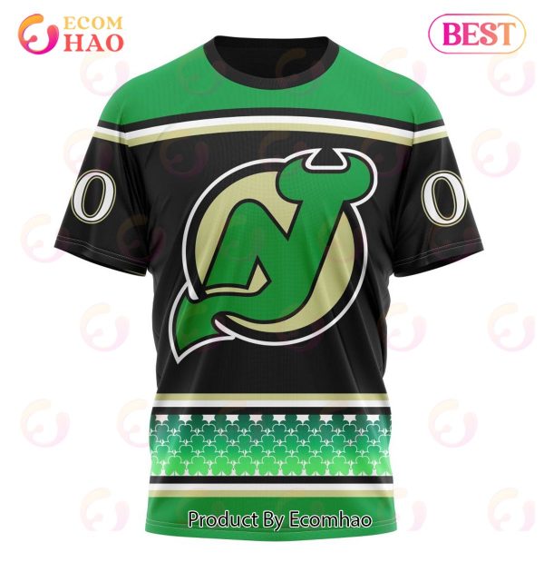 NHL New Jersey Devils Specialized Hockey Celebrate St Patrick’s Day 3D Hoodie