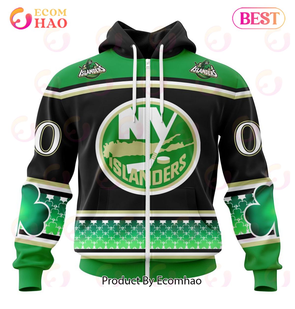 NHL New York Islanders Specialized Hockey Celebrate St Patrick’s Day 3D Hoodie