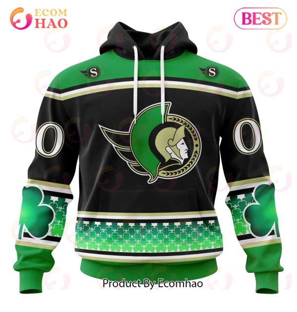 NHL Ottawa Senators Specialized Hockey Celebrate St Patrick’s Day 3D Hoodie