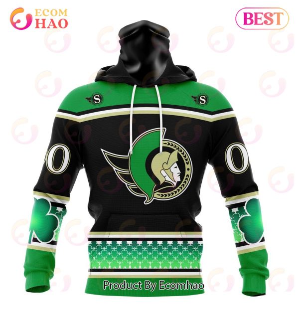 NHL Ottawa Senators Specialized Hockey Celebrate St Patrick’s Day 3D Hoodie