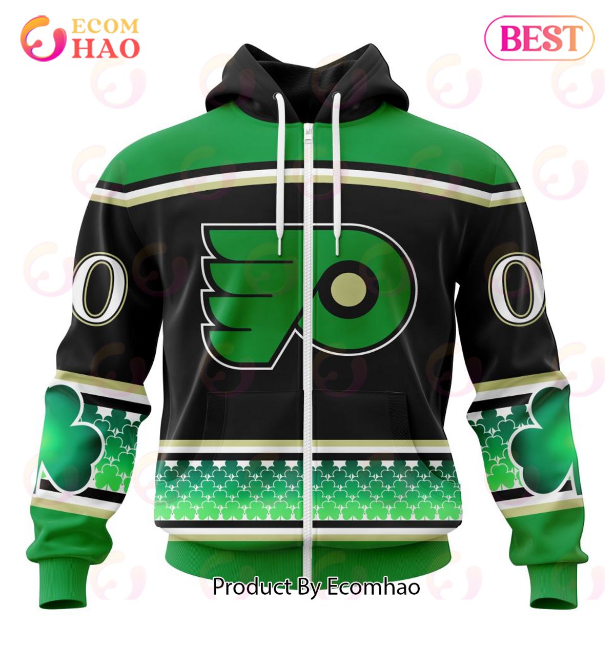 NHL Philadelphia Flyers Specialized Hockey Celebrate St Patrick’s Day 3D Hoodie