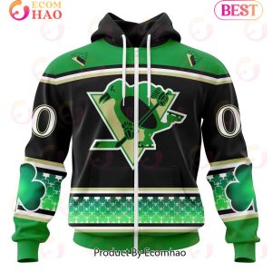 NHL Pittsburgh Penguins Specialized Hockey Celebrate St Patrick’s Day 3D Hoodie