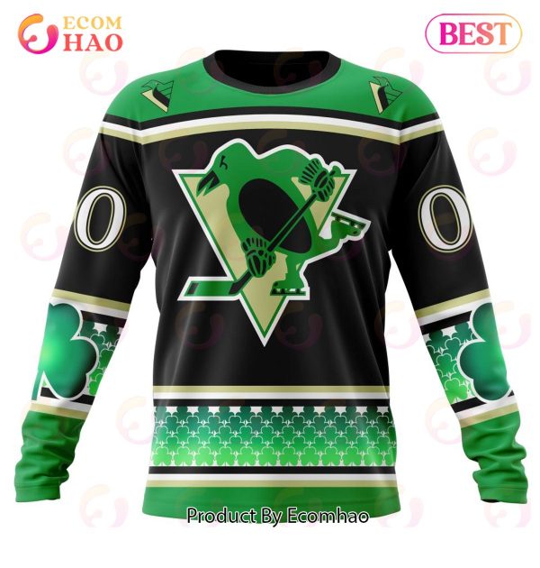NHL Pittsburgh Penguins Specialized Hockey Celebrate St Patrick’s Day 3D Hoodie