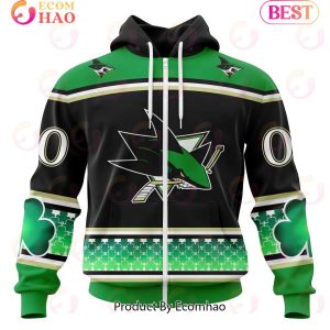 NHL San Jose Sharks Specialized Hockey Celebrate St Patrick’s Day 3D Hoodie