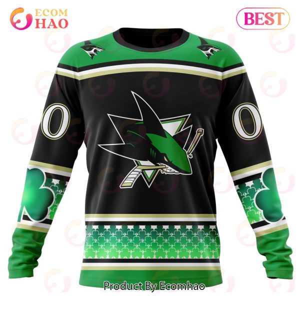 NHL San Jose Sharks Specialized Hockey Celebrate St Patrick’s Day 3D Hoodie