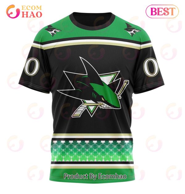 NHL San Jose Sharks Specialized Hockey Celebrate St Patrick’s Day 3D Hoodie