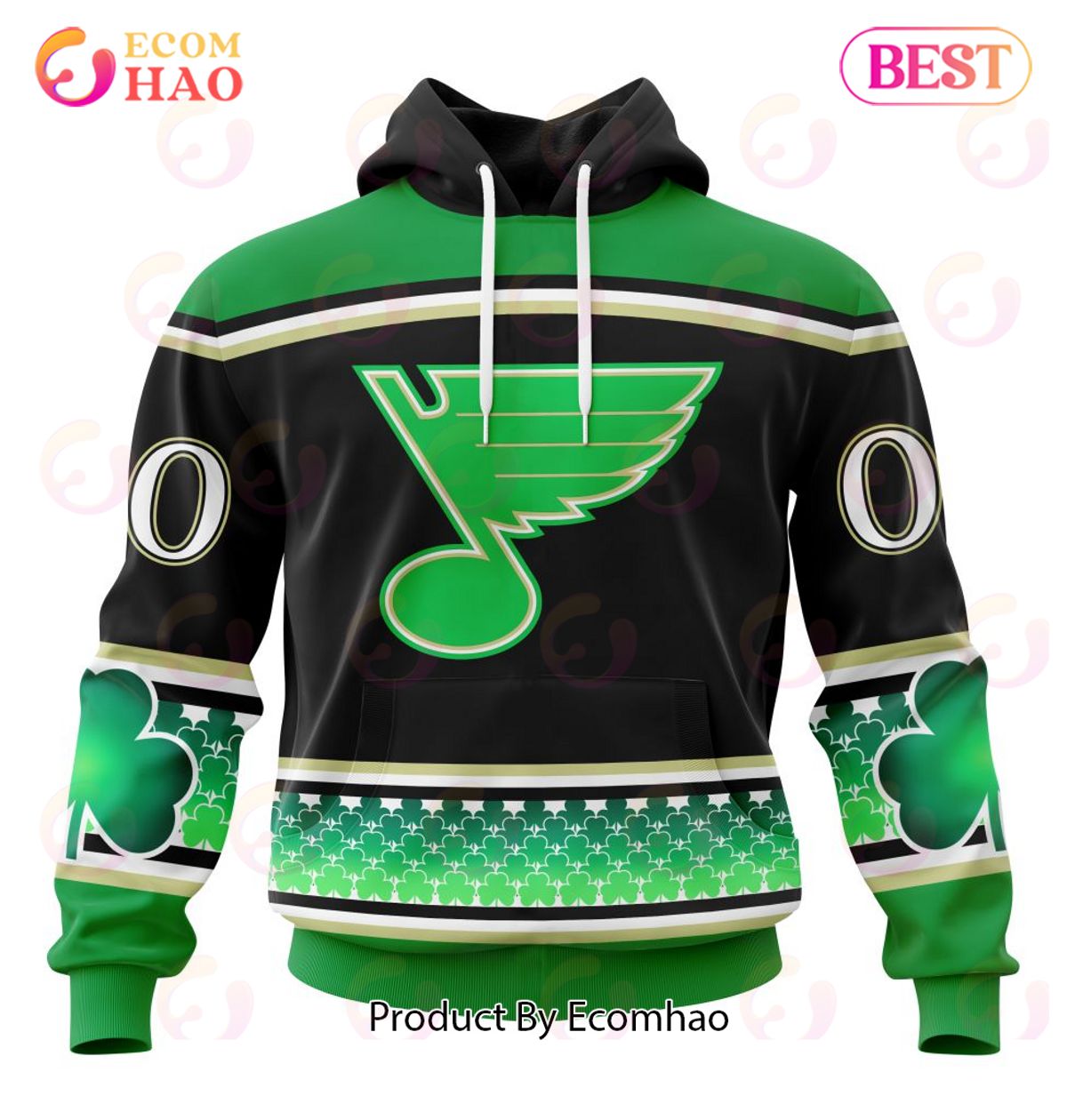 NHL St. Louis Blues Specialized Hockey Celebrate St Patrick’s Day 3D Hoodie