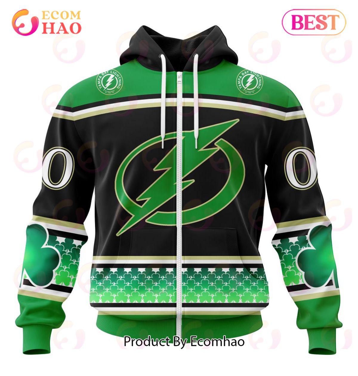 NHL Tampa Bay Lightning Specialized Hockey Celebrate St Patrick’s Day 3D Hoodie