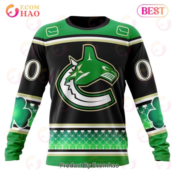 NHL Vancouver Canucks Specialized Hockey Celebrate St Patrick’s Day 3D Hoodie