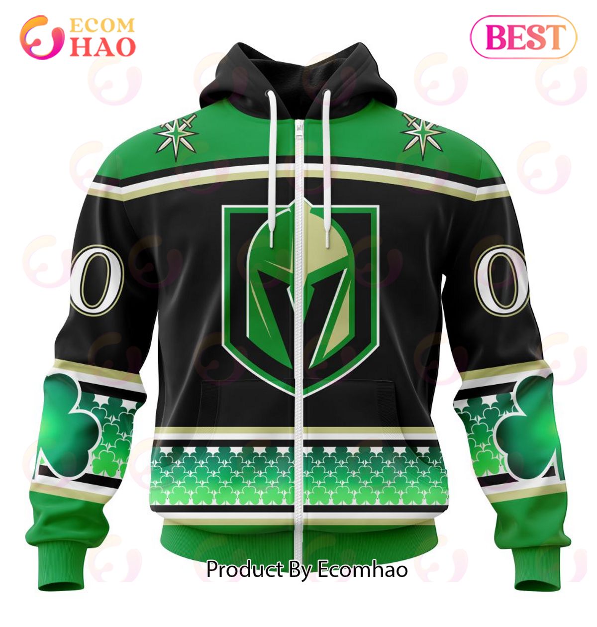 NHL Vegas Golden Knights Specialized Hockey Celebrate St Patrick’s Day 3D Hoodie