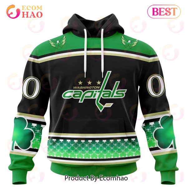 NHL Washington Unisex Kitsitals Specialized Hockey Celebrate St Patrick’s Day 3D Hoodie