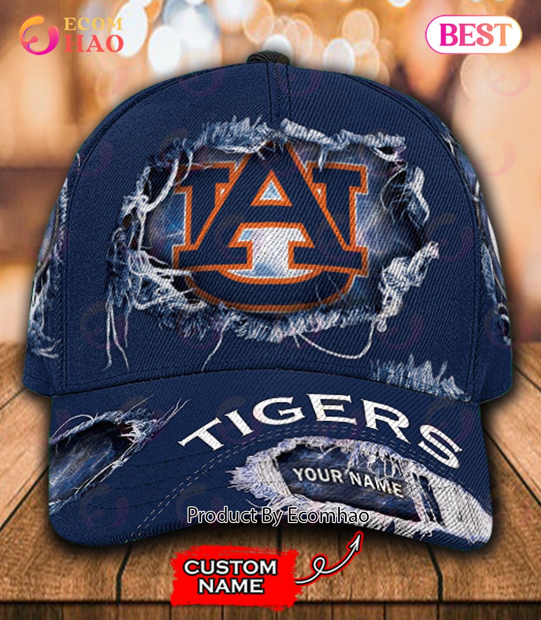 NCAA Auburn Tigers Custom Name Classic Cap