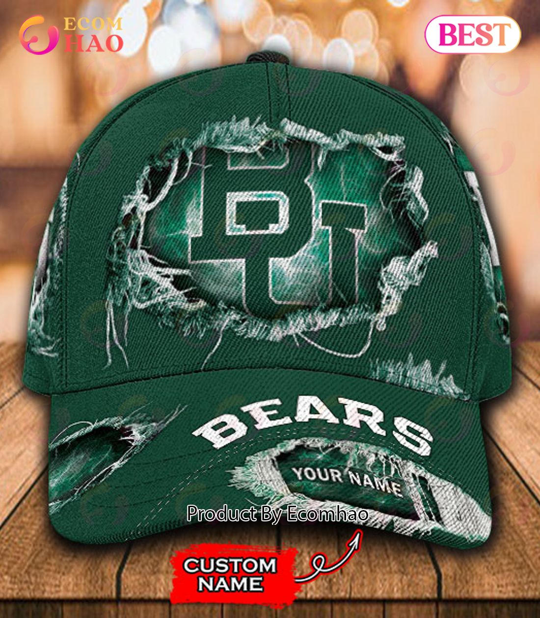 NCAA Baylor Bears Cap Custom Name