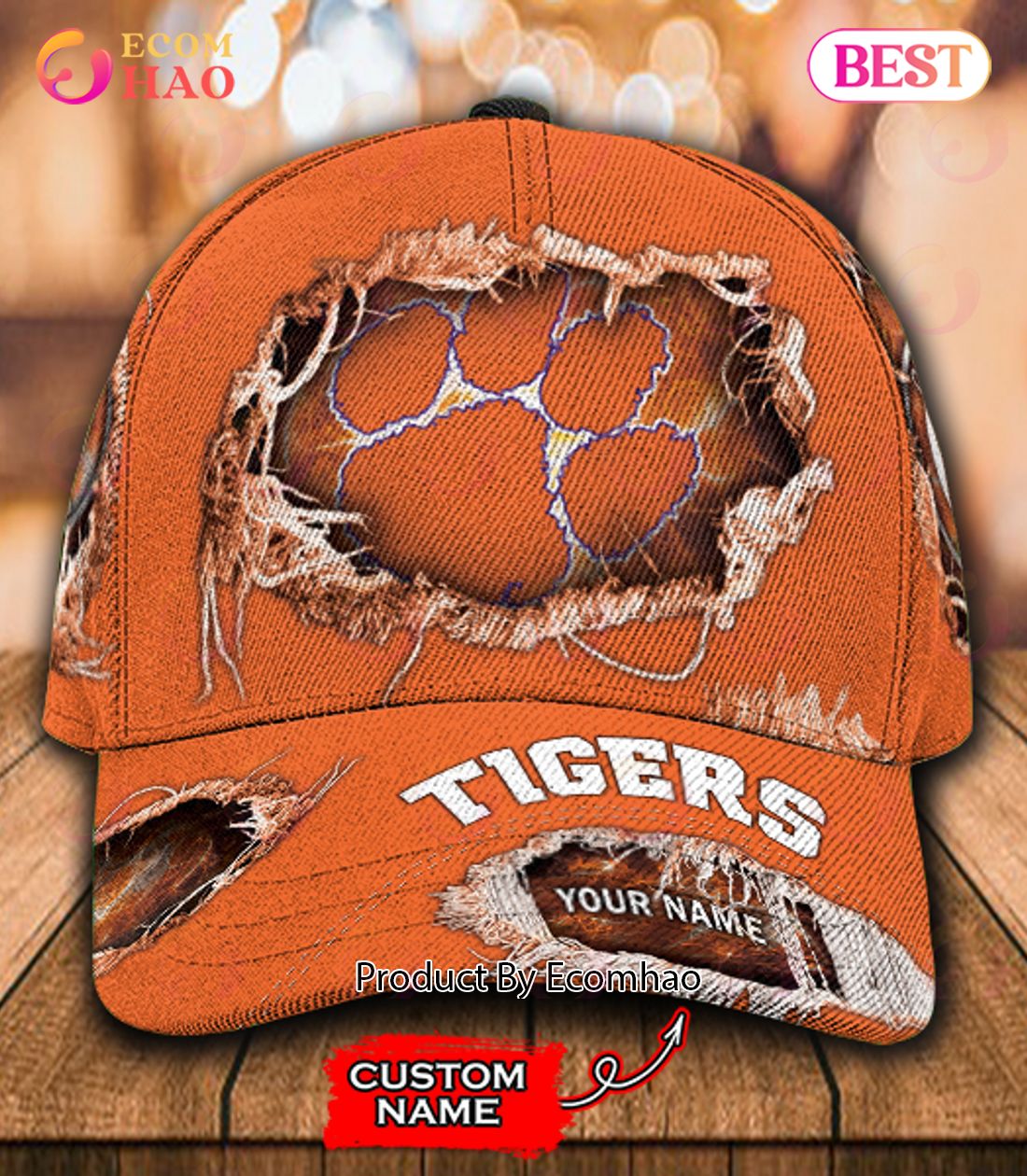 NCAA Clemson Tigers Custom Name Classic Cap