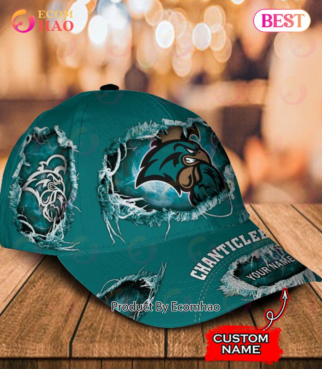 NCAA Coastal Carolina Chanticleers Cap Custom Name