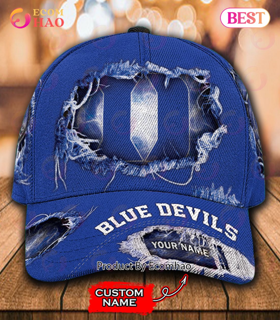 NCAA Duke Blue Devils Custom Name Classic Cap