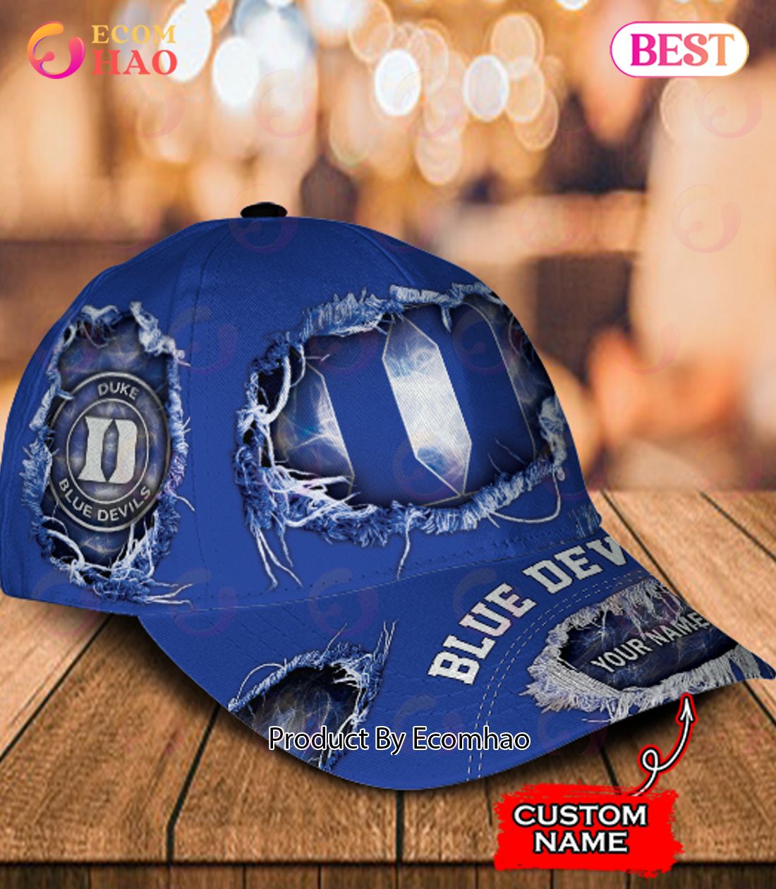 NCAA Duke Blue Devils Custom Name Classic Cap