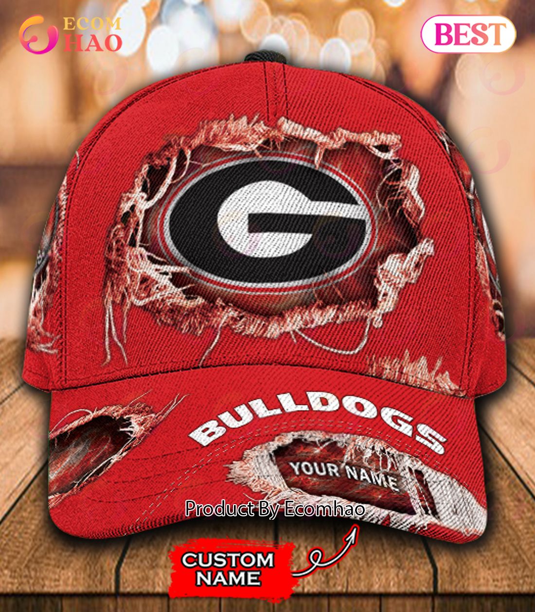 NCAA Georgia Bulldogs Custom Name Classic Cap