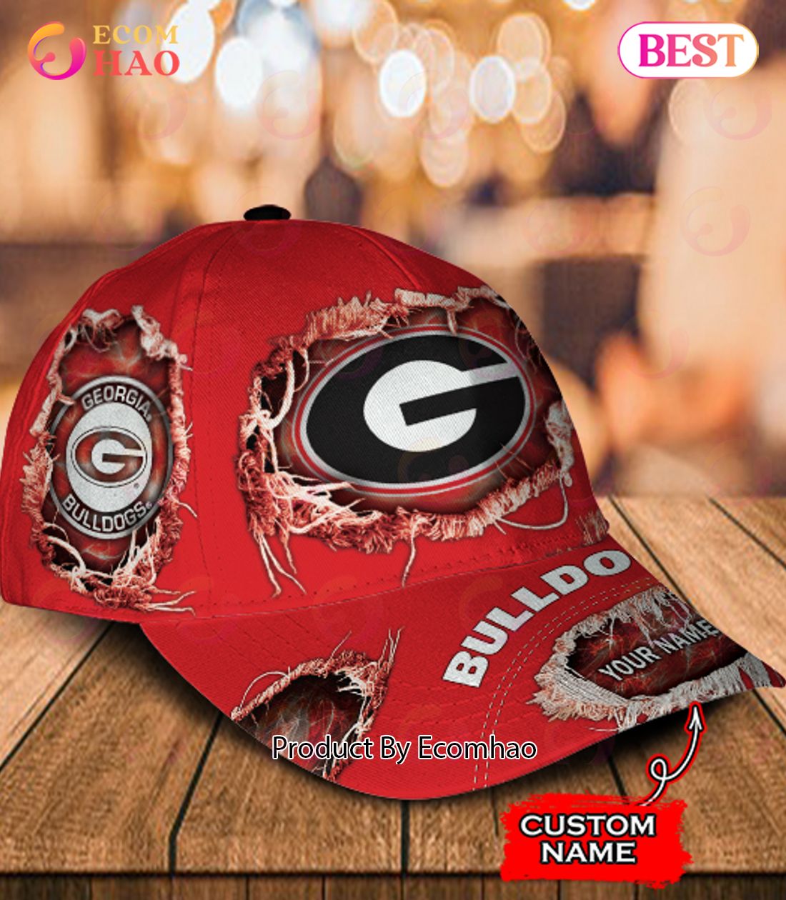 NCAA Georgia Bulldogs Custom Name Classic Cap