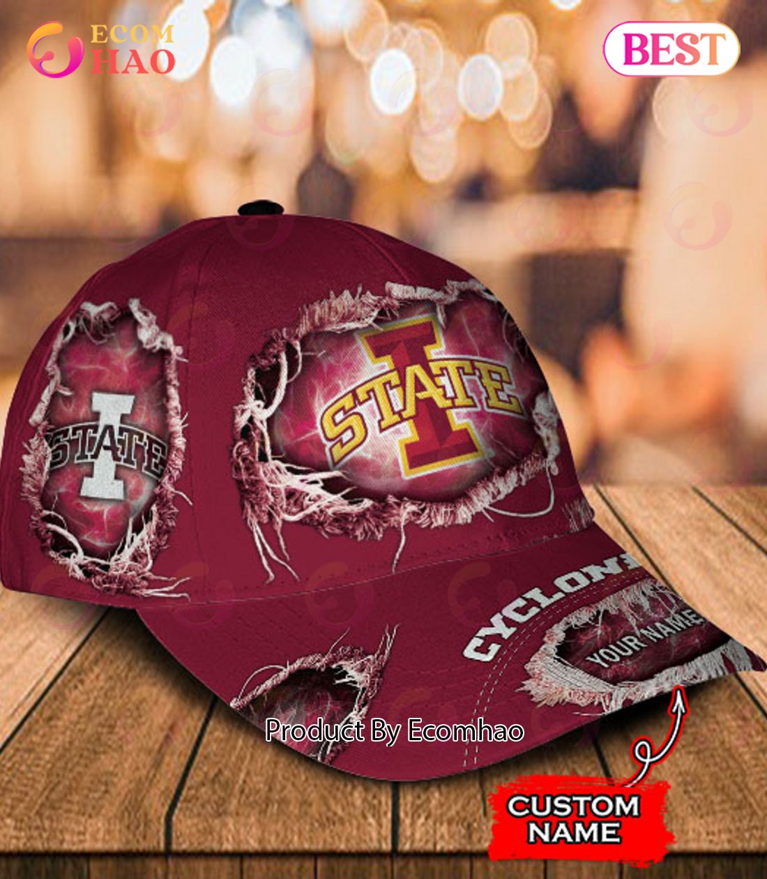 NCAA Iowa State Cyclones Cap Custom Name