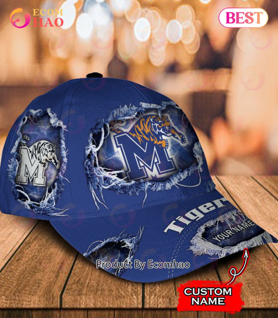 NCAA Memphis Tigers Cap Custom Name