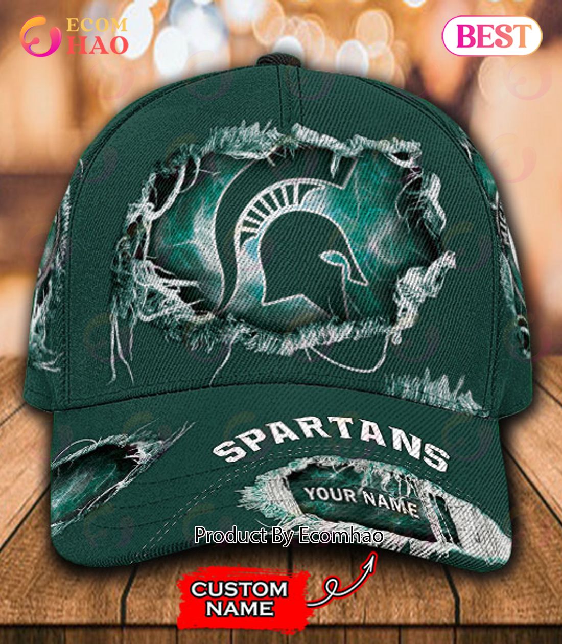 NCAA Michigan State Spartans Cap Custom Name