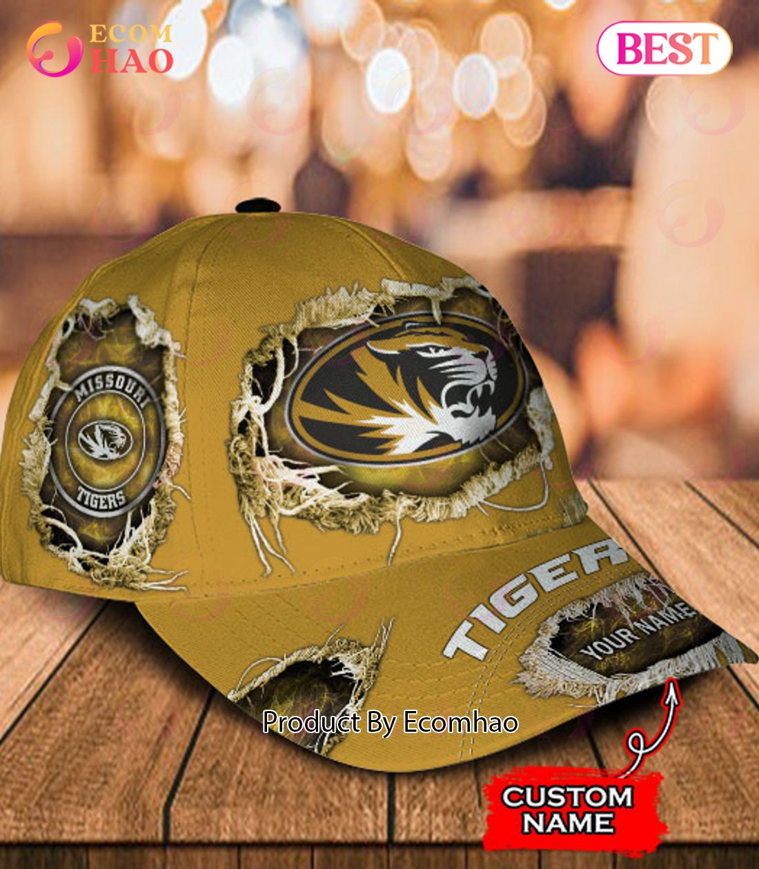 NCAA Missouri Tigers Cap Custom Name