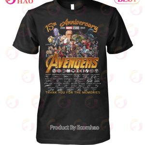 15th Anniversary 2008 – 2023 Avengers Thank You For The Memories T-Shirt