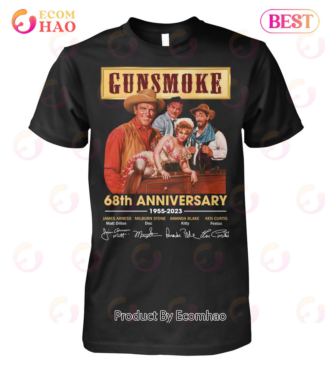 Gunsmoke 68th Anniversary 1955 – 2023 Thank You For The Memories T-Shirt